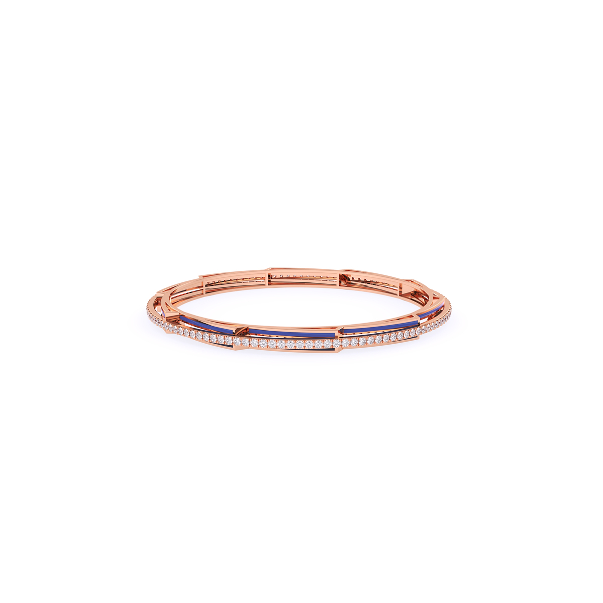 Glamorous Pave Round Diamond Bangle